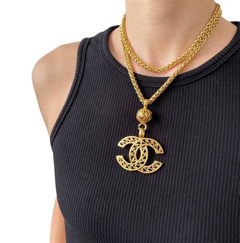 stainless steel chanel necklace|Chanel necklace for women.